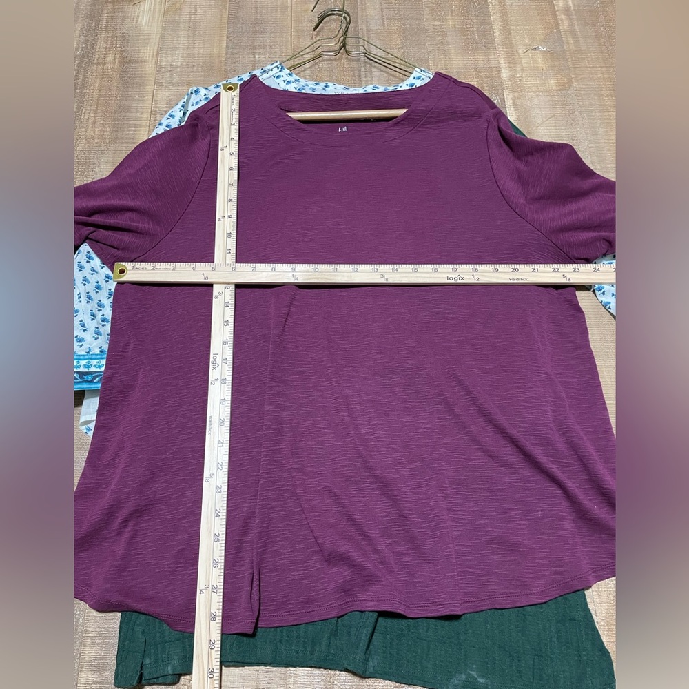 J. Jill Women's Pima cotton Purple Top - Picture 6 of 6